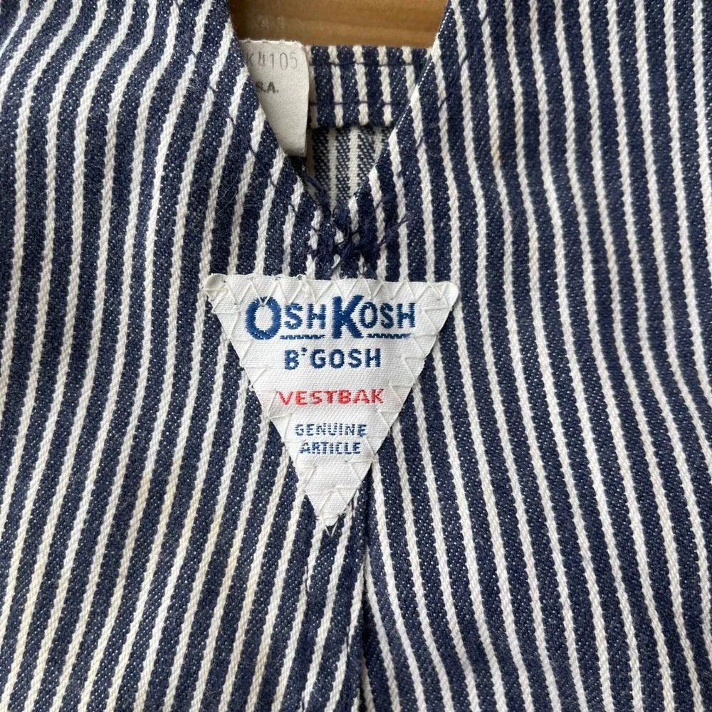 Vintage Oshkosh Bgosh Striped Overalls Size 12 Months‎